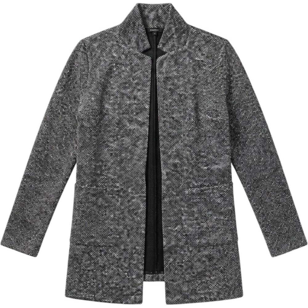 Ambiance Cardigan Sweater Womens Small Gray High Neck Long Sleeve Open Front